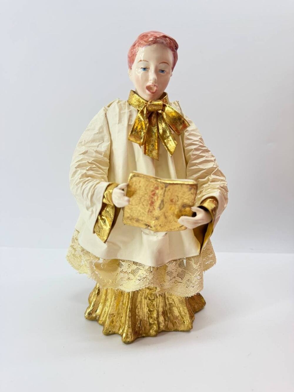 Department 56 Choir Boy Paper Mache Figurine Gold Cream Philippines